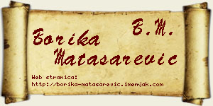 Borika Matasarević vizit kartica